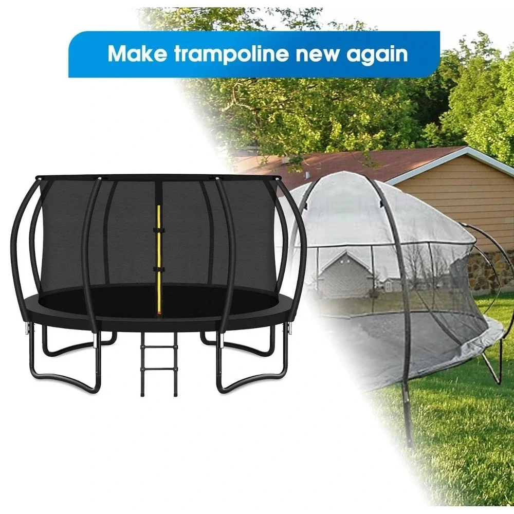 Universal Trampoline Replacement Curved Net Pole, Curved Pole Kit for 10-16ft...